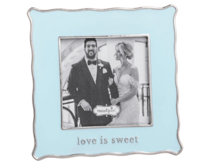 Mud Pie Love Mini Enamel Wedding Frame