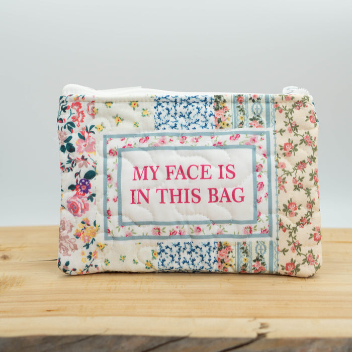 My Face This Bag Quilted Zipper Bag #QMB232