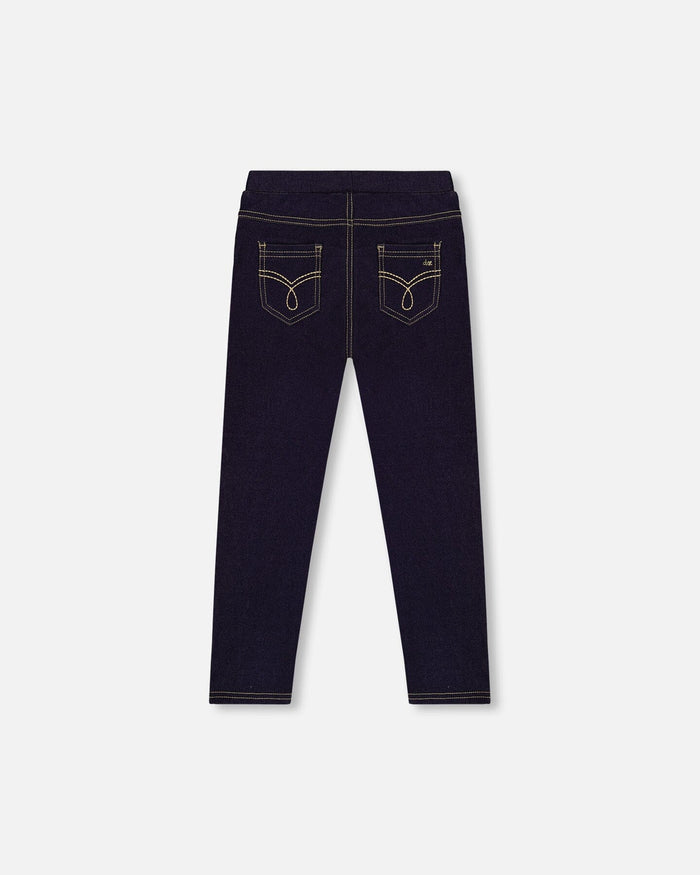 Navy Blue Denim Jeggings-1