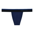 Navy Wave Mesh Thong - Parke & Ronen