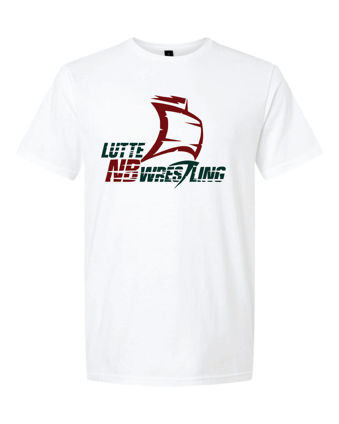 NB Wrestling Soft Style Adult Tee Mens Cut White