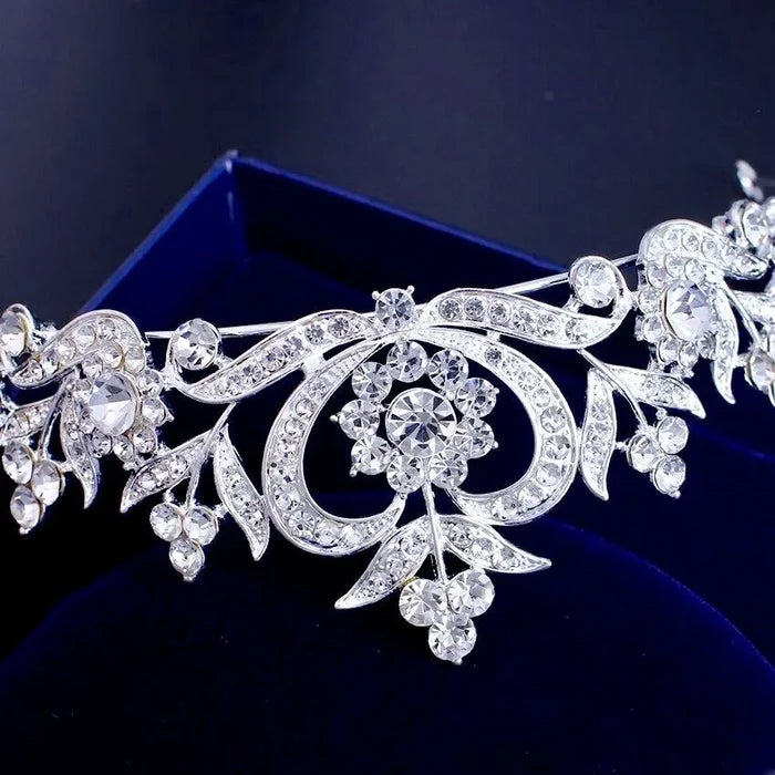 Wedding Hair Accessories - Rhinestone Bridal Tiara - Available in Silver, Yellow Gold and Rose Gold