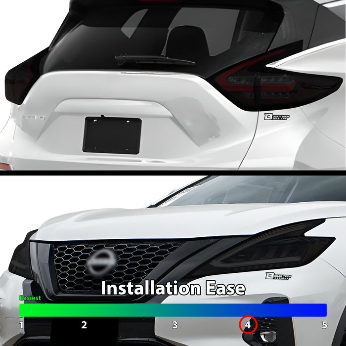 Full Headlight Taillight Precut Smoked PPF Tint Kit Film Overlay Fits Nissan Murano 2015 - 2024 - Bogar Tech Designs