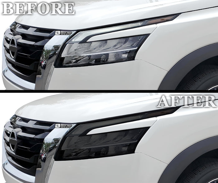 Full Headlight Taillight Precut Smoked PPF Tint Kit Film Overlay Fits Nissan Pathfinder 2022 - 2025 - Bogar Tech Designs