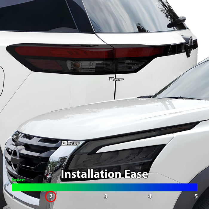 Full Headlight Taillight Precut Smoked PPF Tint Kit Film Overlay Fits Nissan Pathfinder 2022 - 2025 - Bogar Tech Designs