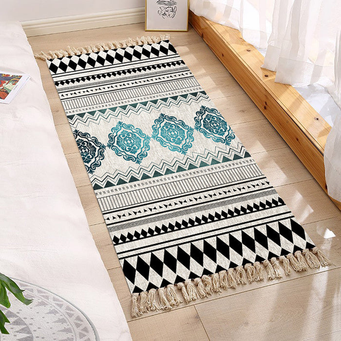 NNEAGS 2X 90cm Boho Bathroom Rug Vintage Kitchen Area Runner Rugs, Home Decor