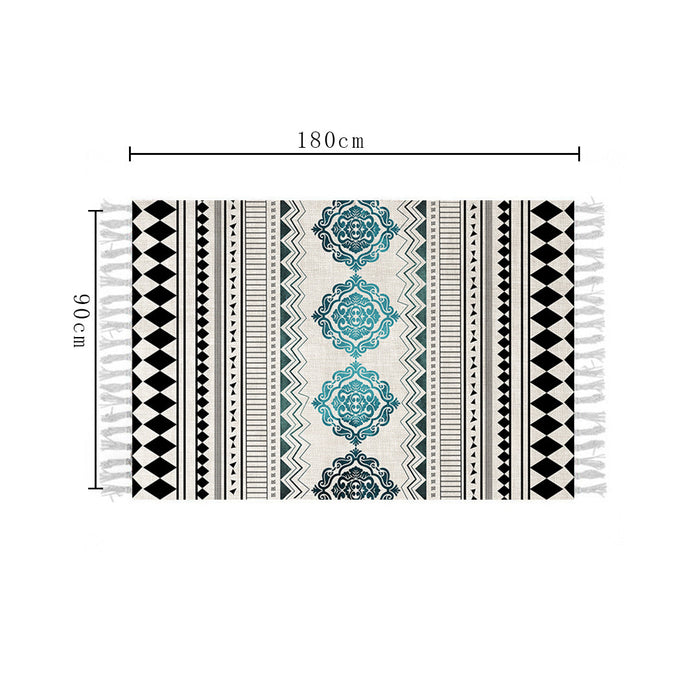 NNEAGS 2X 90cm Boho Bathroom Rug Vintage Kitchen Area Runner Rugs, Home Decor