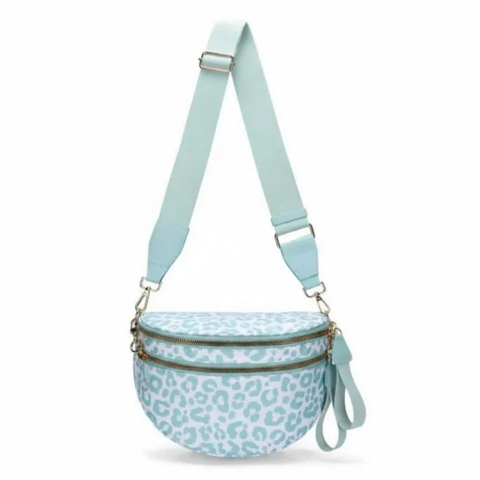 Nylon Leopard Sling/Crossbody Bag