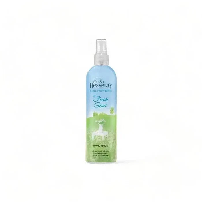 Oh So Heavenly Home Sweet Home Fresh Start room spray 400ml with iris ylang ylang amber scent vegan cruelty-free made in South Africa