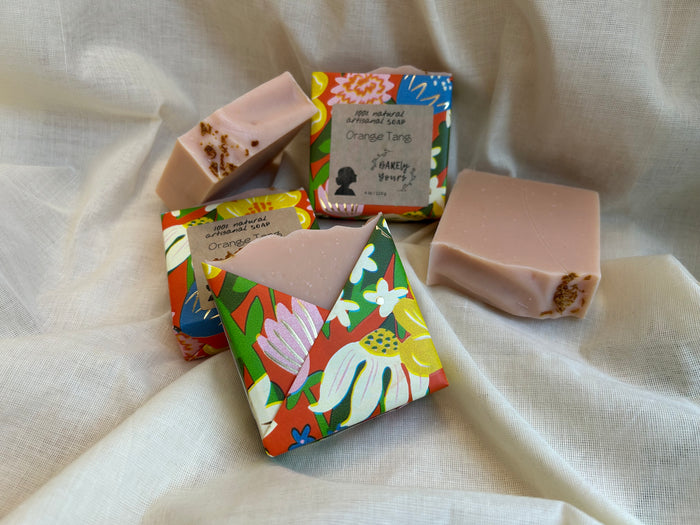 Orange Tang natural soap bar