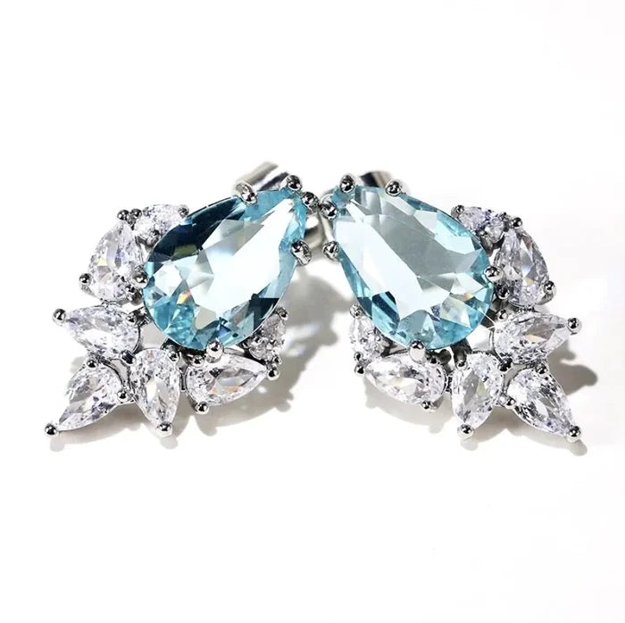Wedding Jewelry - CZ Bridal Stud Earrings - More Colors