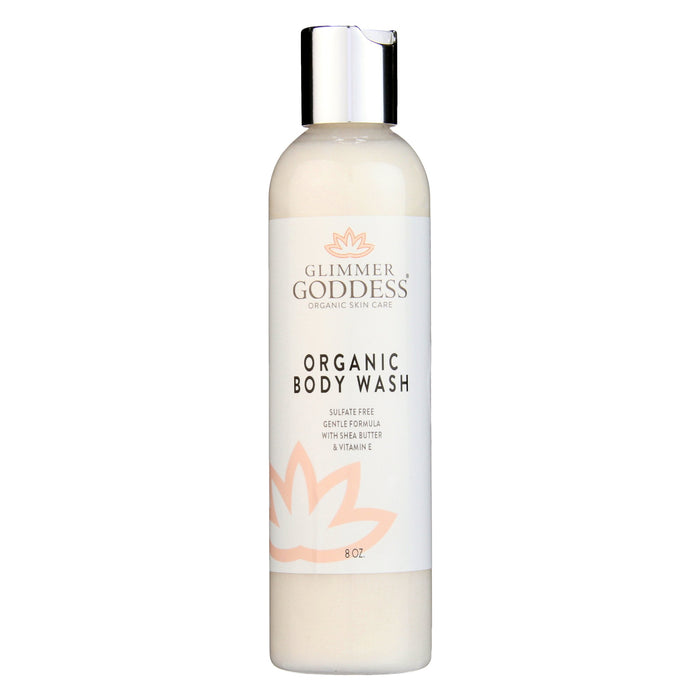 Organic body wash with shea butter and vitamin E, sulfate-free gentle formula