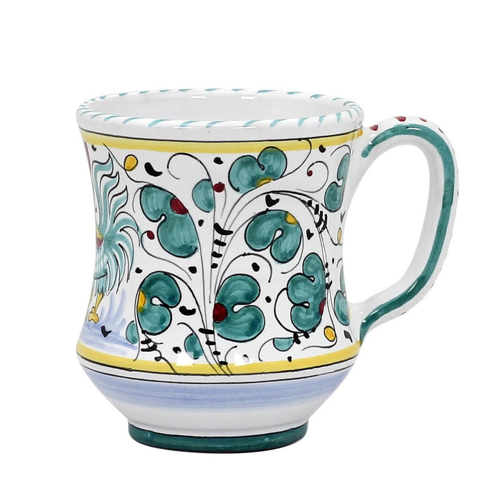 ORVIETO GREEN ROOSTER: Concave Deluxe Mug (12 Oz.)