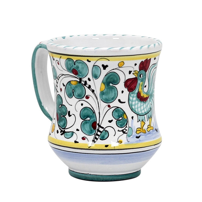 ORVIETO GREEN ROOSTER: Concave Deluxe Mug (12 Oz.)