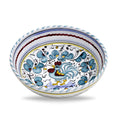 ORVIETO GREEN ROOSTER: Coupe Pasta/Soup Bowl