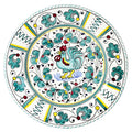 ORVIETO GREEN ROOSTER: Dinner plate