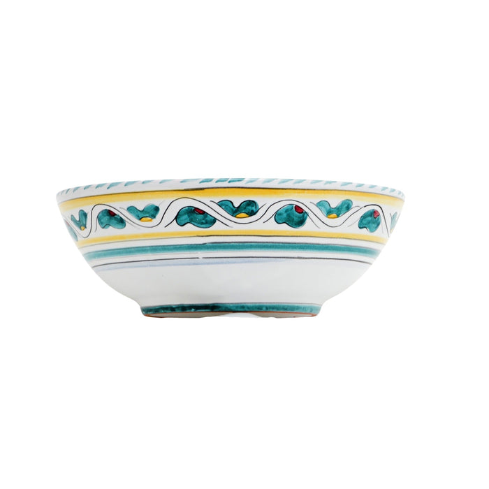 ORVIETO GREEN ROOSTER: Salad Bowl (Medium 10" Diam.)