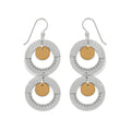 Palm Canyon Two Tone French Wire Earrings