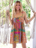 Patti Tie-Front Maxi Dress - Folk Flower Patchwork-view 1