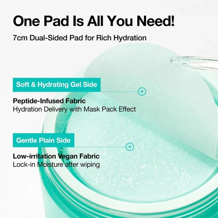 PDRN 100 Hyaluronic Acid Hydrating Glow Face Pads - 60pcs
