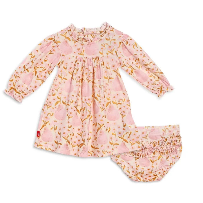 Pearadise Dress with Ruffle Bloomers 6-9 mos