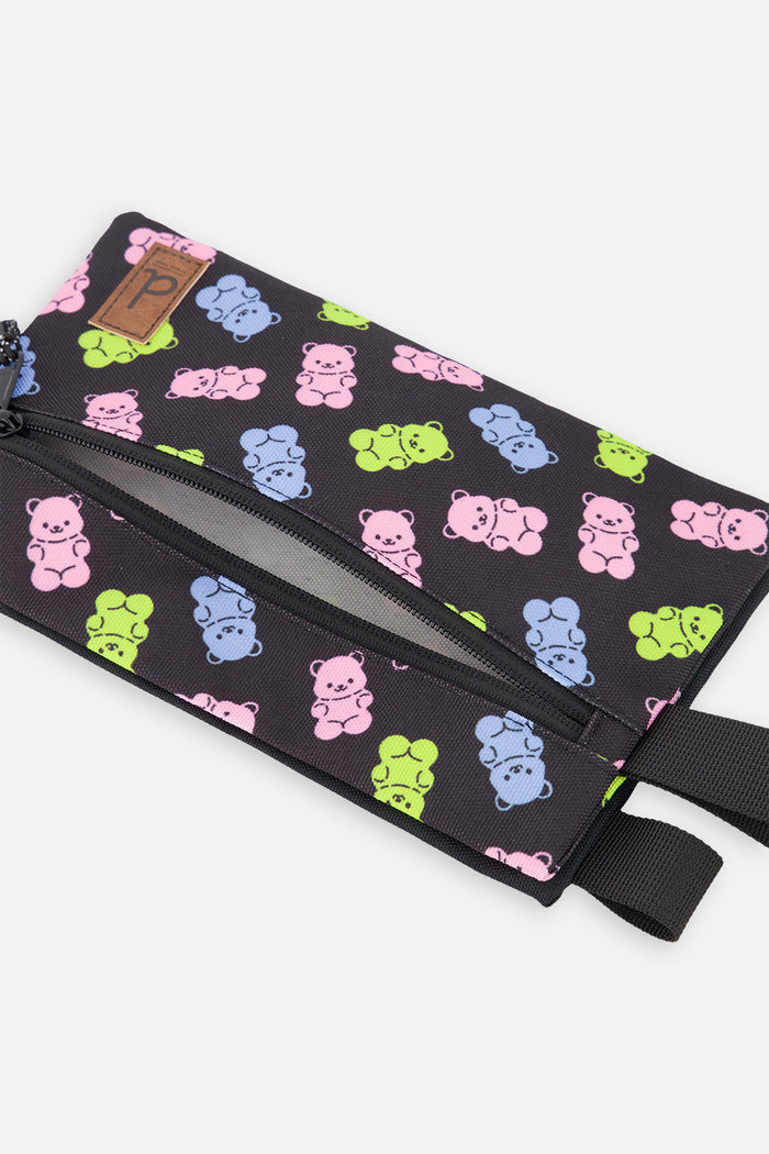 Pencil Case Black Printed Gummy Bears-2