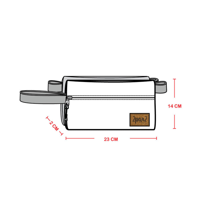 Pencil Case Black Printed With Hearts-4