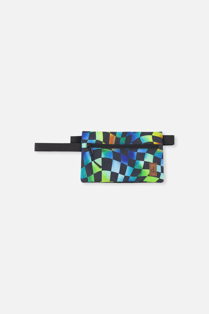 Pencil Case Blue Checkered Print-0