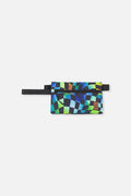 Pencil Case Blue Checkered Print-0