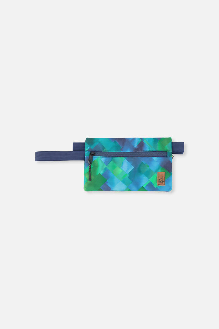 Pencil Case Blue Diamond Print-0