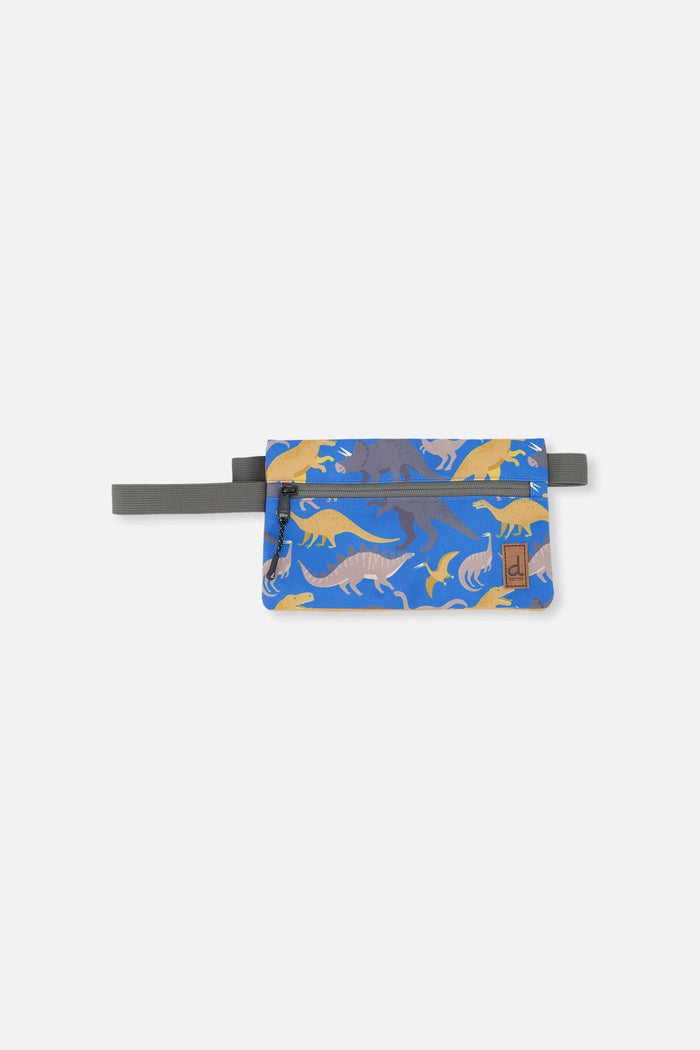 Pencil Case Blue Dinosaur Print-0