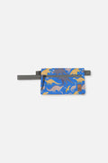 Pencil Case Blue Dinosaur Print-0