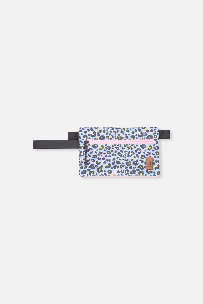Pencil Case Blue Leopard Print-0