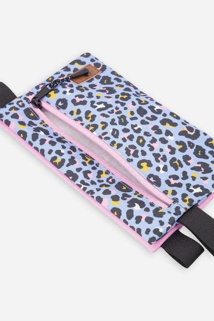 Pencil Case Blue Leopard Print-2