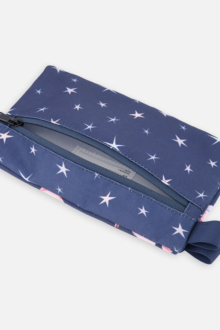 Pencil Case Navy Unicorn Print-4