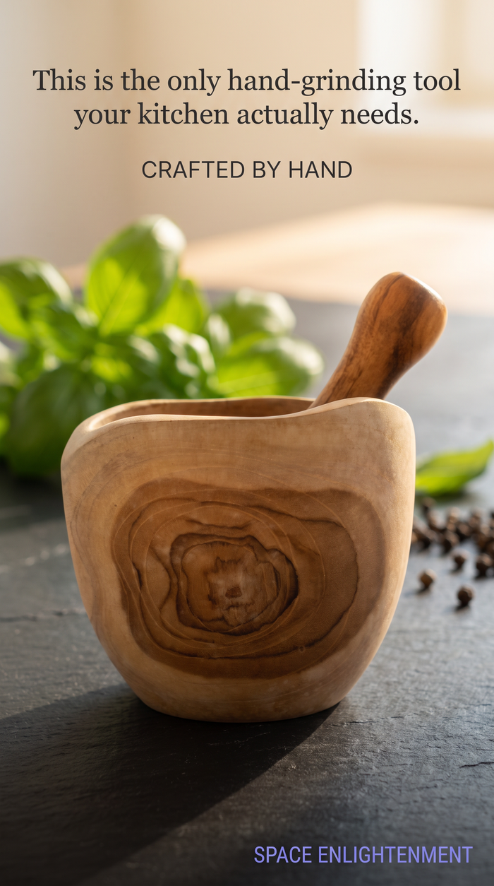 Pestle & Mortar Set Handcrafted From Teakwood - MEDIUM