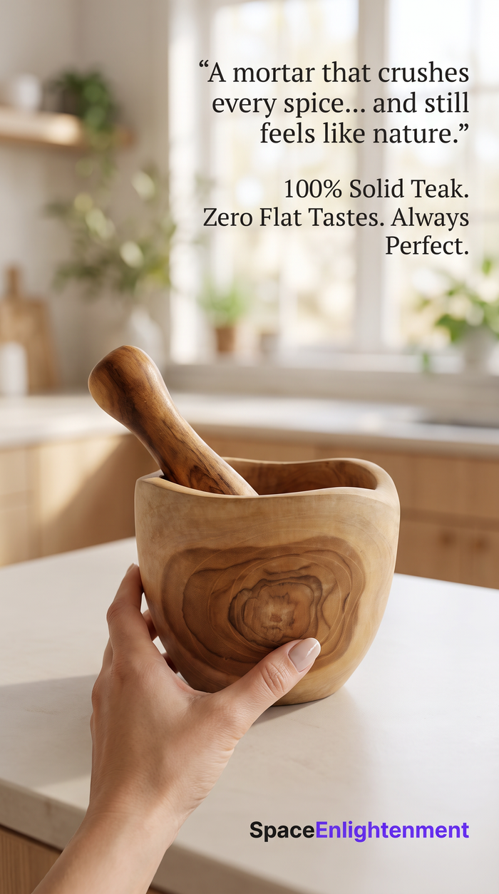 Pestle & Mortar Set Handcrafted From Teakwood - SMALL