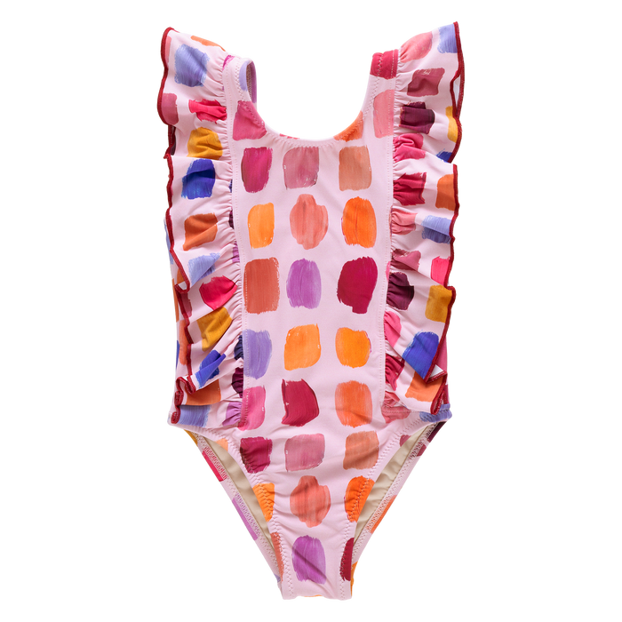 Pink Chicken Pink Paint Katniss Swim suit