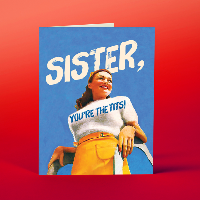 PINK TITS sister, encouragent card
