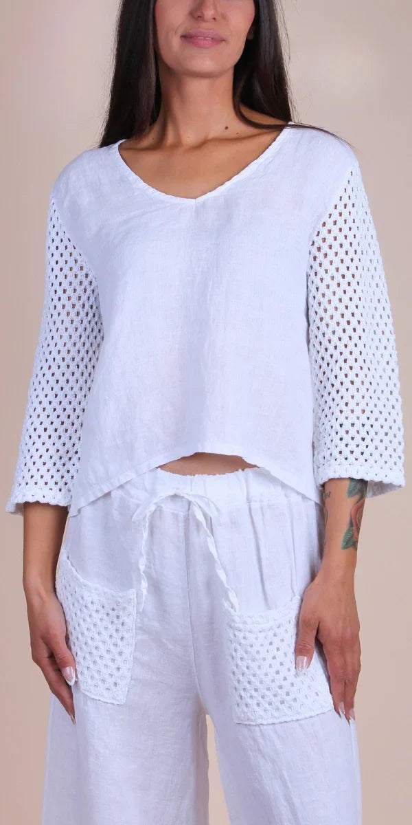 Primavera Linen Top