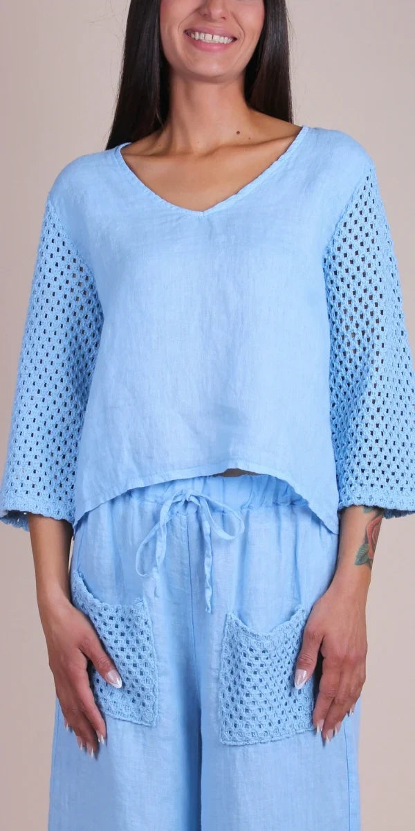 Primavera Linen Top