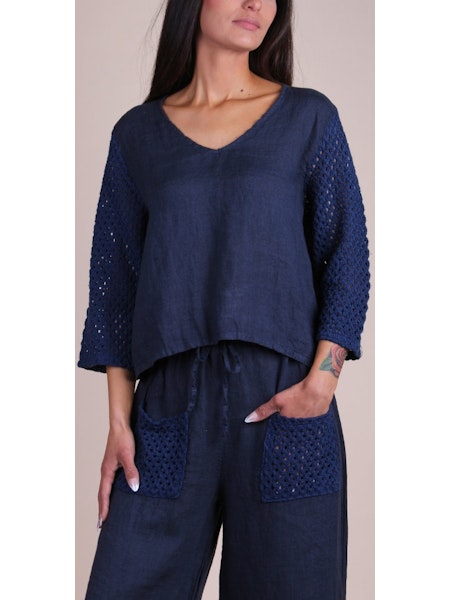 Primavera Linen Top