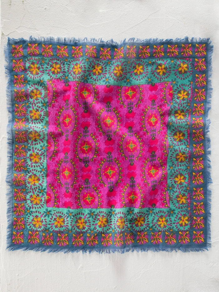 Printed Cotton Bandana - Dark Sea Green-view 2