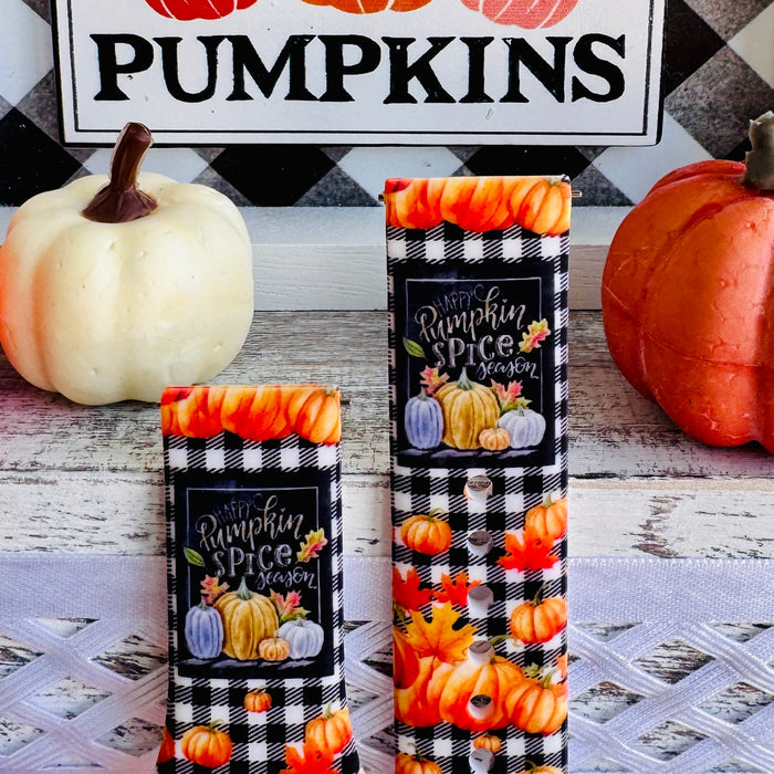Pumpkin Patch Plaid Print Silicone Band For Samsung Watch