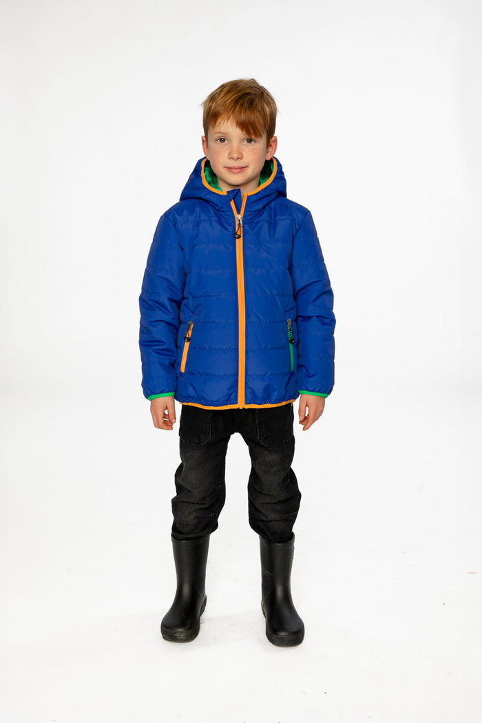 Quilted Mid-Season Jacket Royal Blue-1