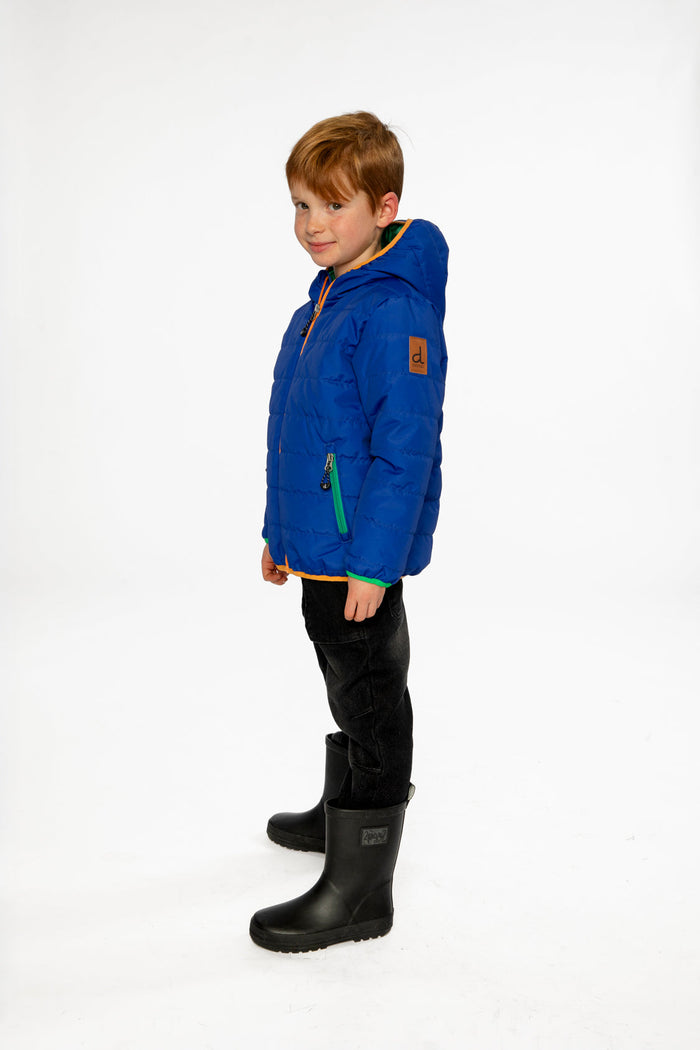 Quilted Mid-Season Jacket Royal Blue-2