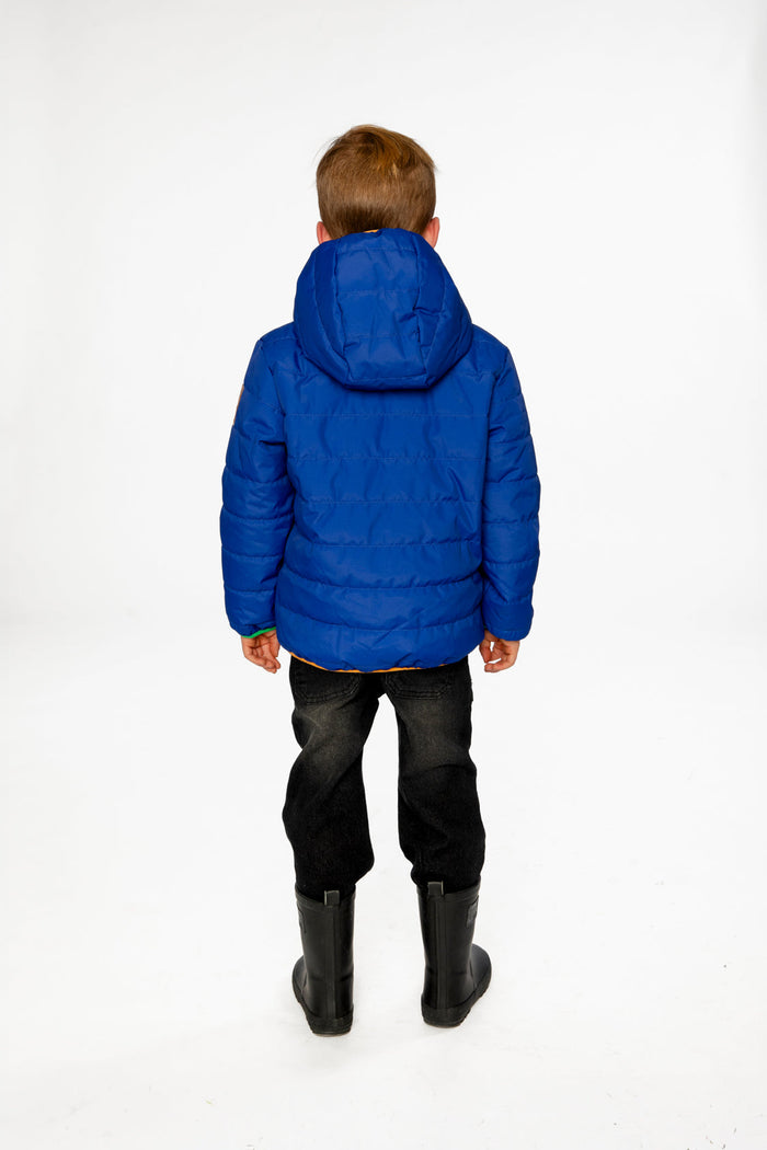 Quilted Mid-Season Jacket Royal Blue-3