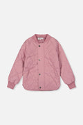 Quilted Raglan Sleeve Jacket Mauve Pink-0