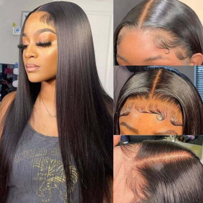 qvr hd lace wigs beginner friendly straight human hair wig for black women