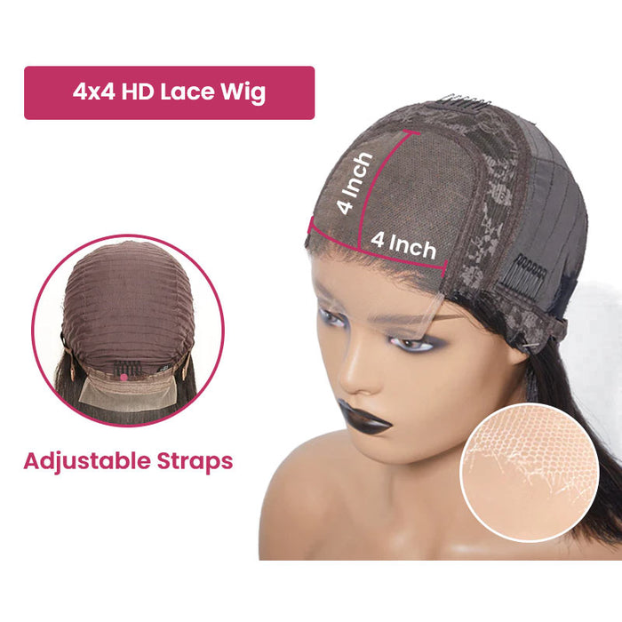 QVR Glueless Loose Deep Wave 4x4 13x4 Lace Front Wig Human Hair Affordable HD Lace Wigs